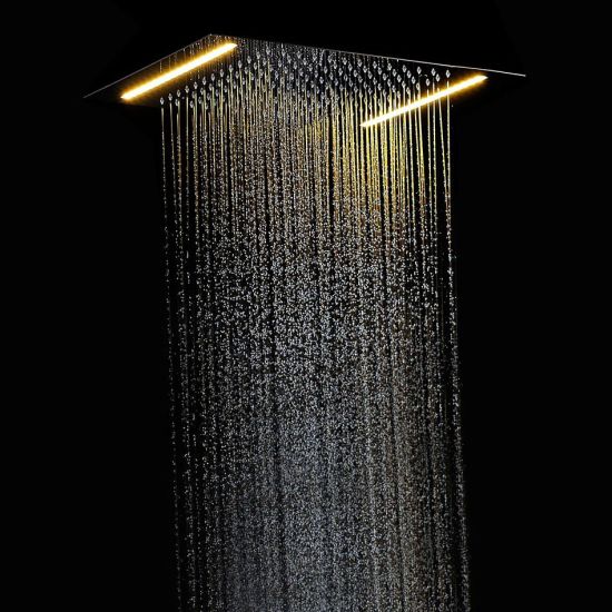 Contemporary Bathroom LED Light Rain Shower System