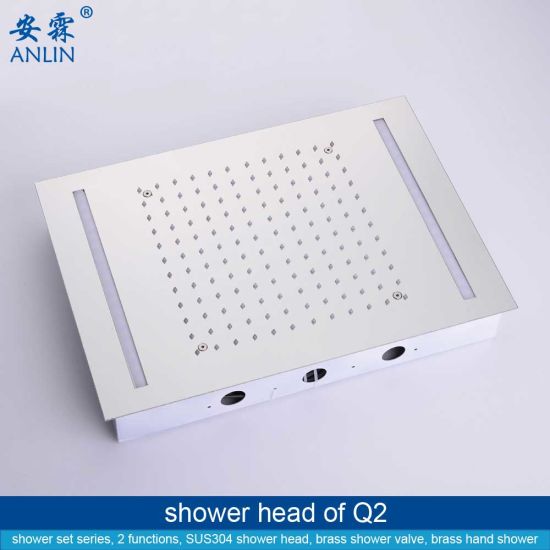 Contemporary Bathroom LED Light Rain Shower System