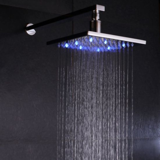 Detachable Brass 8 Inch LED Rain Shower